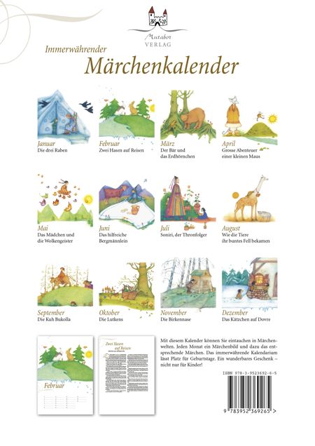 Immerwährender Märchenkalender A4